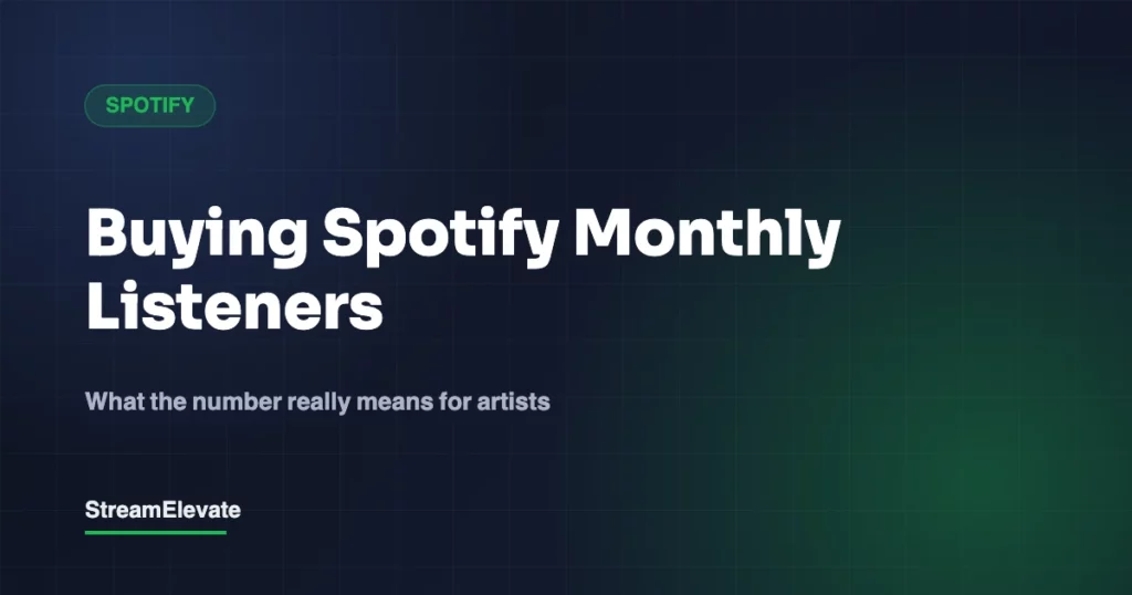 Buying Spotify Monthly Listeners: What It Really Does for Your Music